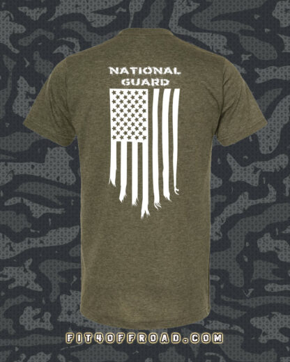 National Guard Heather Military Tattered Flag