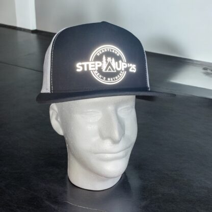 Step Up 2025 Black Flat Bill Hat | Reflective Logo